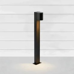 LED-pylväsvalaisin Alor, musta, IP65, korkeus 75 cm, himmennettävä