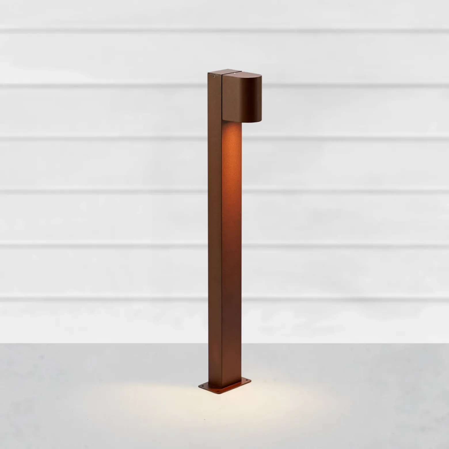 LED-pylväsvalaisin Alor, ruskea, IP65, korkeus 75 cm, himmennettävä
