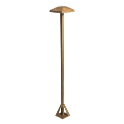 LED-pylväsvalaisin Aura Edge, korkeus 80 cm, antiikkimessinki, IP65
