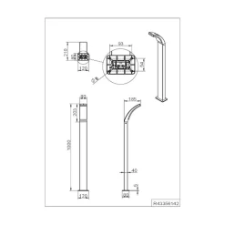 LED-pylväsvalaisin Beja, antrasiitti, alumiini, korkeus 100 cm