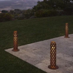 LED-pylväsvalaisin Charlotte, corten-teräs, korkeus 63 cm, IP65