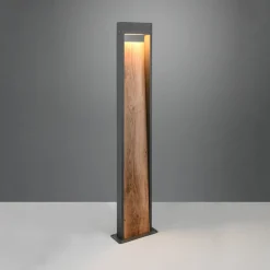 LED-pylväsvalaisin SALMON, puun näköinen, korkeus 100 cm metalli, IP44