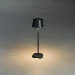 LED-pöytälamppu Capri-Mini ulkokäyttöön, musta