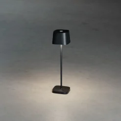 LED-pöytälamppu Capri-Mini ulkokäyttöön, musta