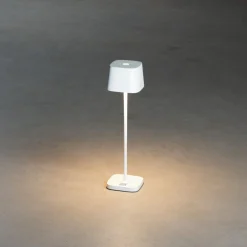LED-pöytälamppu Capri-Mini ulkokäyttöön, valkoinen