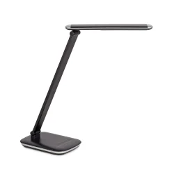 LED-pöytälamppu MAULjazzy, musta, korkeus 43 cm, himmennettävä USB-portti
