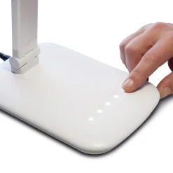 LED-pöytälamppu MAULjazzy, valkoinen, korkeus 43 cm, himmennettävä USB-portti