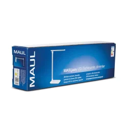 LED-pöytälamppu MAULjazzy, valkoinen, korkeus 43 cm, himmennettävä USB-portti