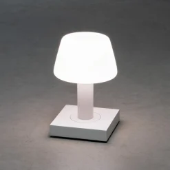 LED-pöytälamppu Monaco ulkokäyttöön, akku, valk.