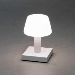 LED-pöytälamppu Monaco ulkokäyttöön, akku, valk.