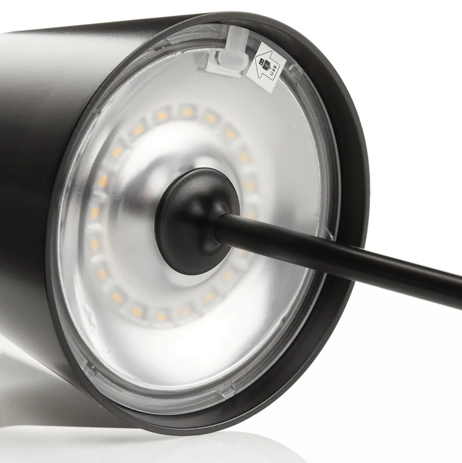 LED-pöytälamppu Toc USB-laturilla, IP54, musta