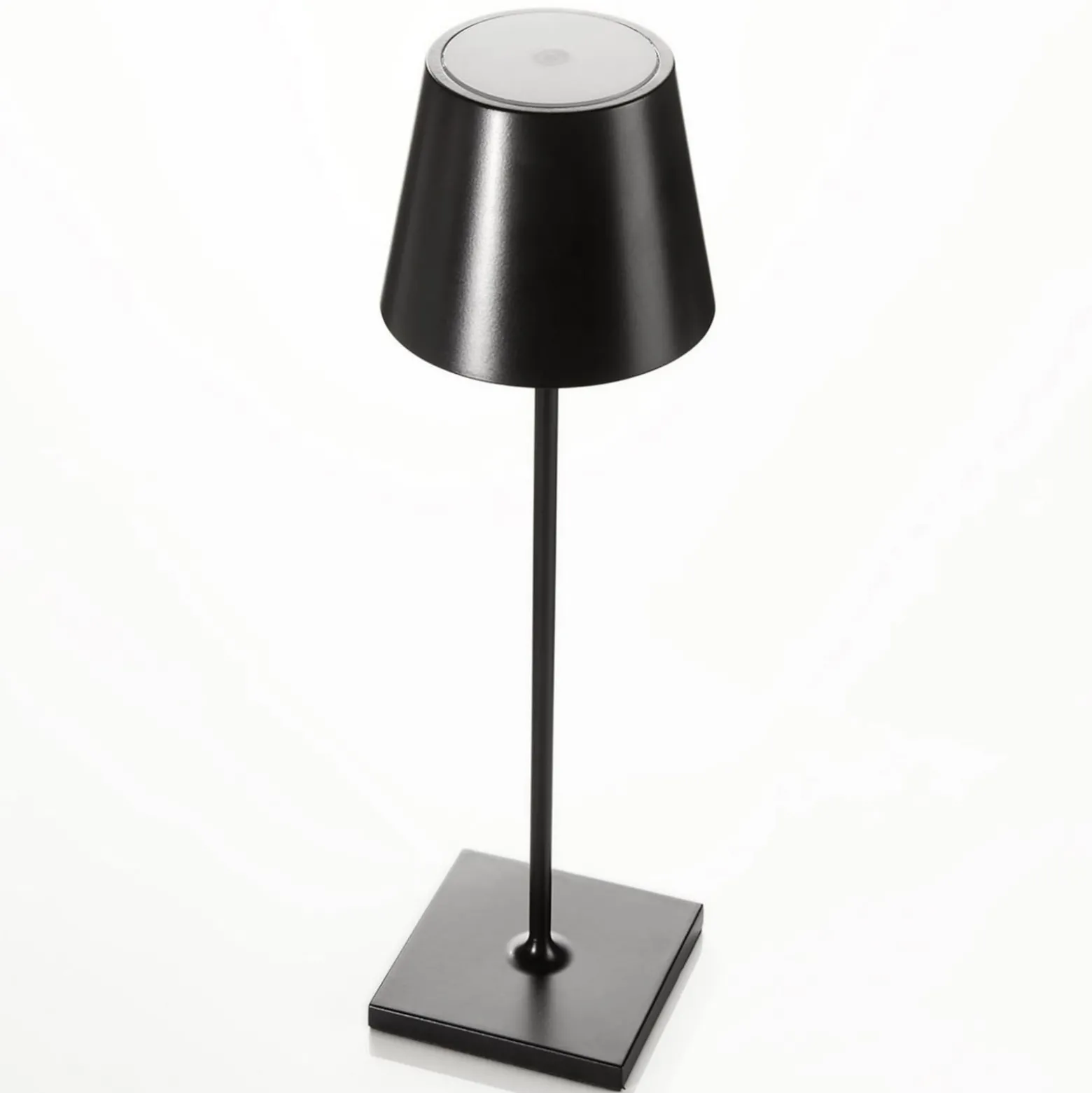 LED-pöytälamppu Toc USB-laturilla, IP54, musta