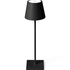 LED-pöytälamppu Toc USB-laturilla, IP54, musta