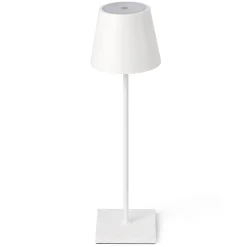 LED-pöytälamppu Toc USB-laturilla, IP54, valkoinen