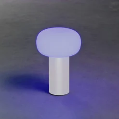 LED-pöytävalaisin Antibes, IP54, akku, RGBW, valk.