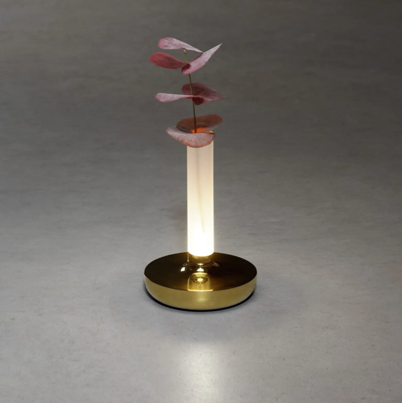 LED-pöytävalaisin Biarritz, IP54, akku, CCT, kulta