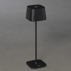 LED-pöytävalaisin Capri ulkokäyttöön, musta