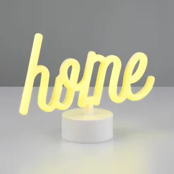 LED-pöytävalaisin Casa, keltainen, leveys 24 cm, muovia