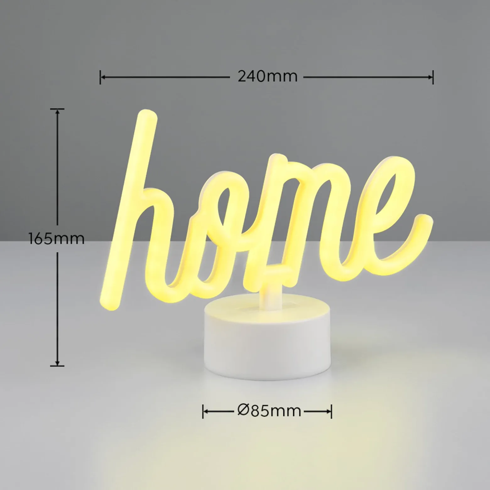LED-pöytävalaisin Casa, keltainen, leveys 24 cm, muovia