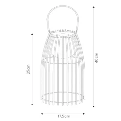 LED-pöytävalaisin Fjara, musta