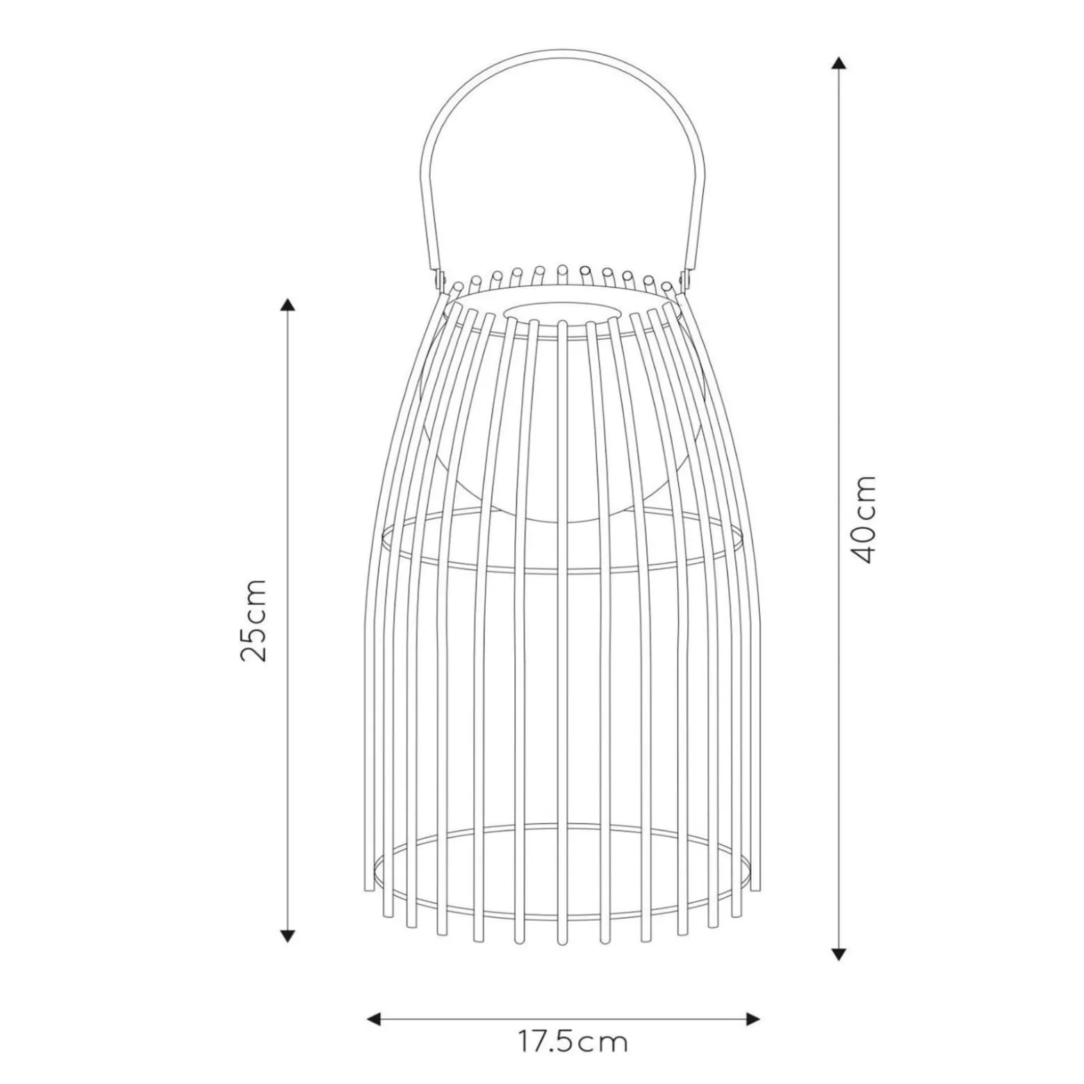 LED-pöytävalaisin Fjara, musta