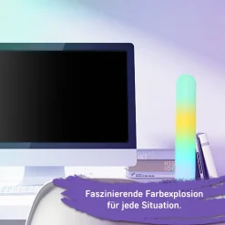 LED-pöytävalaisin LED-valopalkki, musta, RGBW-muovi