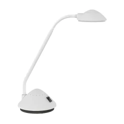 LED-pöytävalaisin MAULarc, valkoinen, korkeus 38 cm, joustava