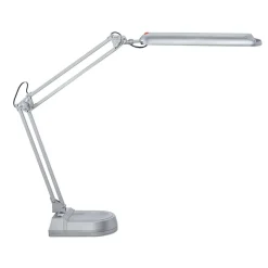 LED-pöytävalaisin MAULatlantic, hopea, korkeus 41 cm, jalusta