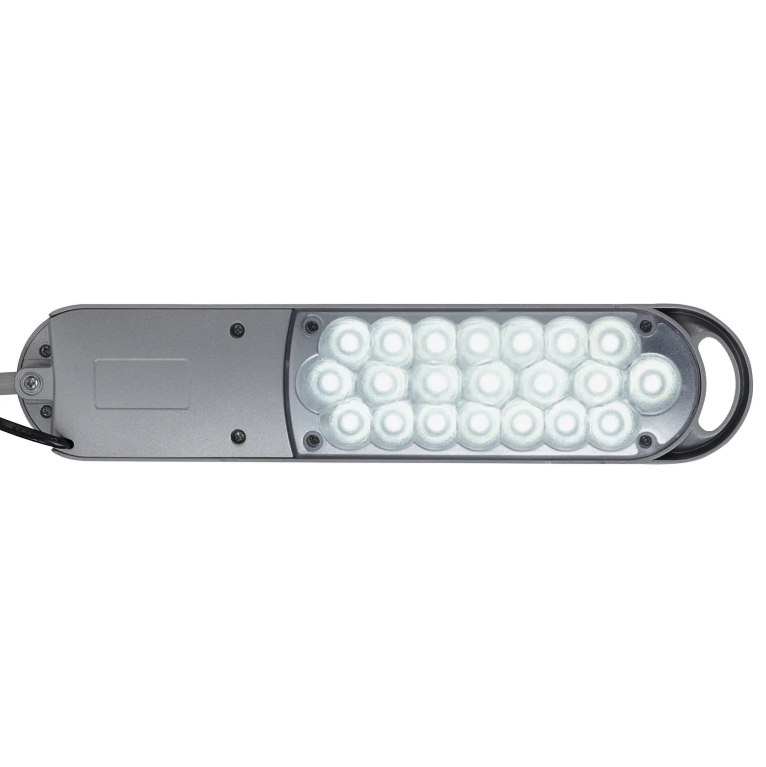 LED-pöytävalaisin MAULatlantic, hopea, korkeus 41 cm, jalusta