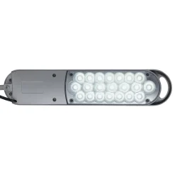 LED-pöytävalaisin MAULatlantic, hopea, korkeus 38 cm, kiinnitettävä jalusta