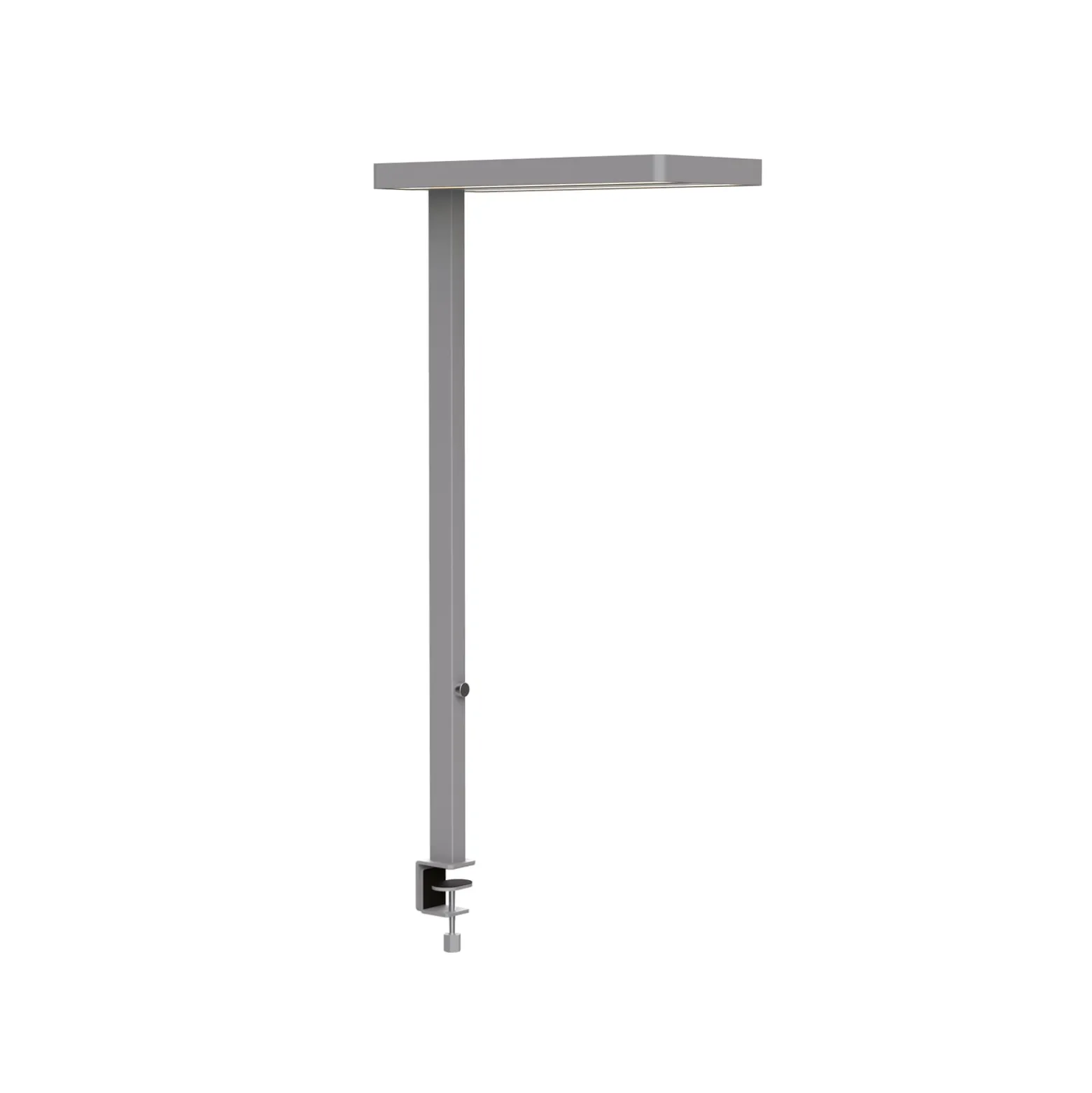 LED-pöytävalaisin MAULjaval, hopea, 120 cm, himmennettävä, kiinnitettävä jalusta