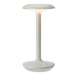 LED-pöytävalaisin Petit, greige, alumiini, IP44