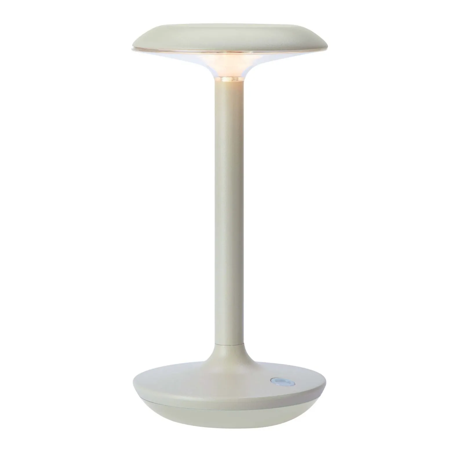 LED-pöytävalaisin Petit, greige, alumiini, IP44