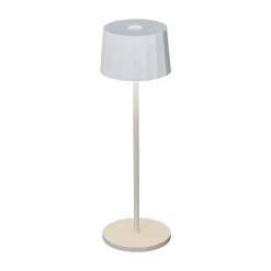LED-pöytävalaisin Positano ulkokäyttöön, valkoinen