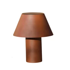 LED-pöytävalaisin Vivo, ruskea, IP44, korkeus 30 cm, himmennettävä.