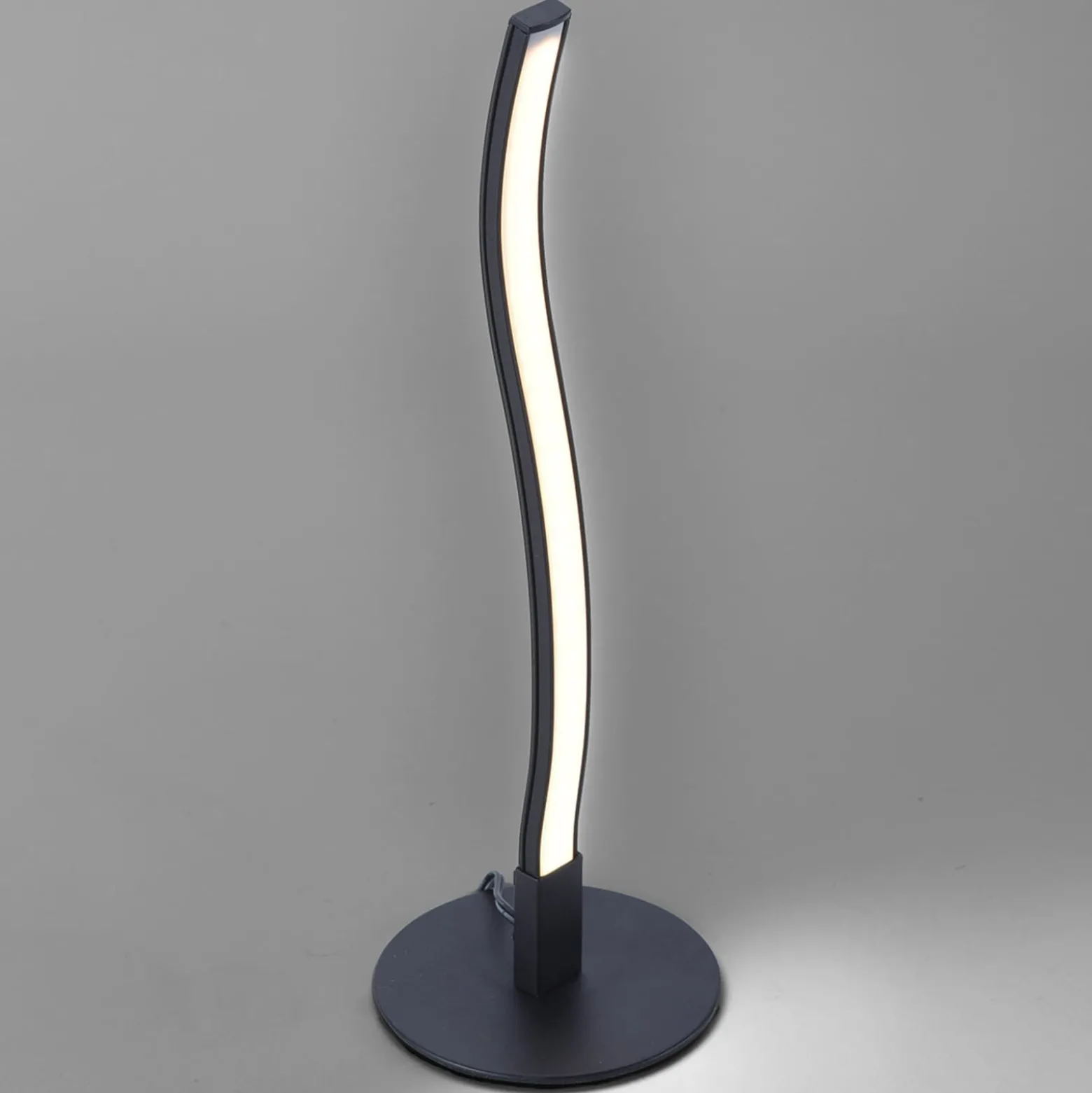 LED-pöytävalaisin Wave 3 000 K, 30 cm, musta