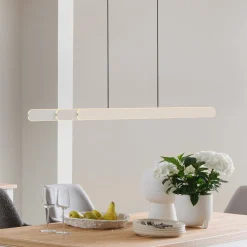 LED-riippuvalaisin ADRIANA ROUND, beige, pituus 160 cm, metalli, CCT
