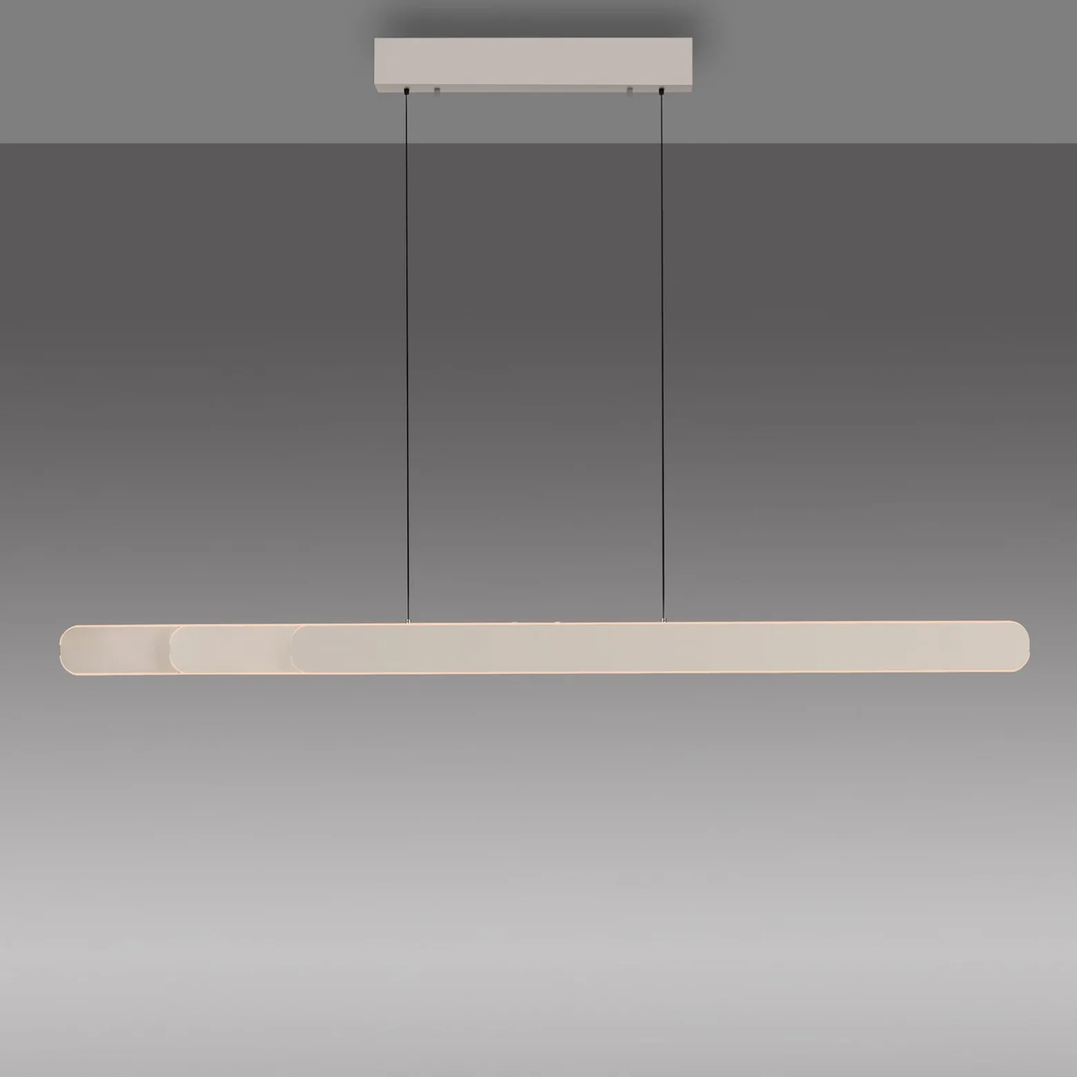 LED-riippuvalaisin ADRIANA ROUND, beige, pituus 160 cm, metalli, CCT