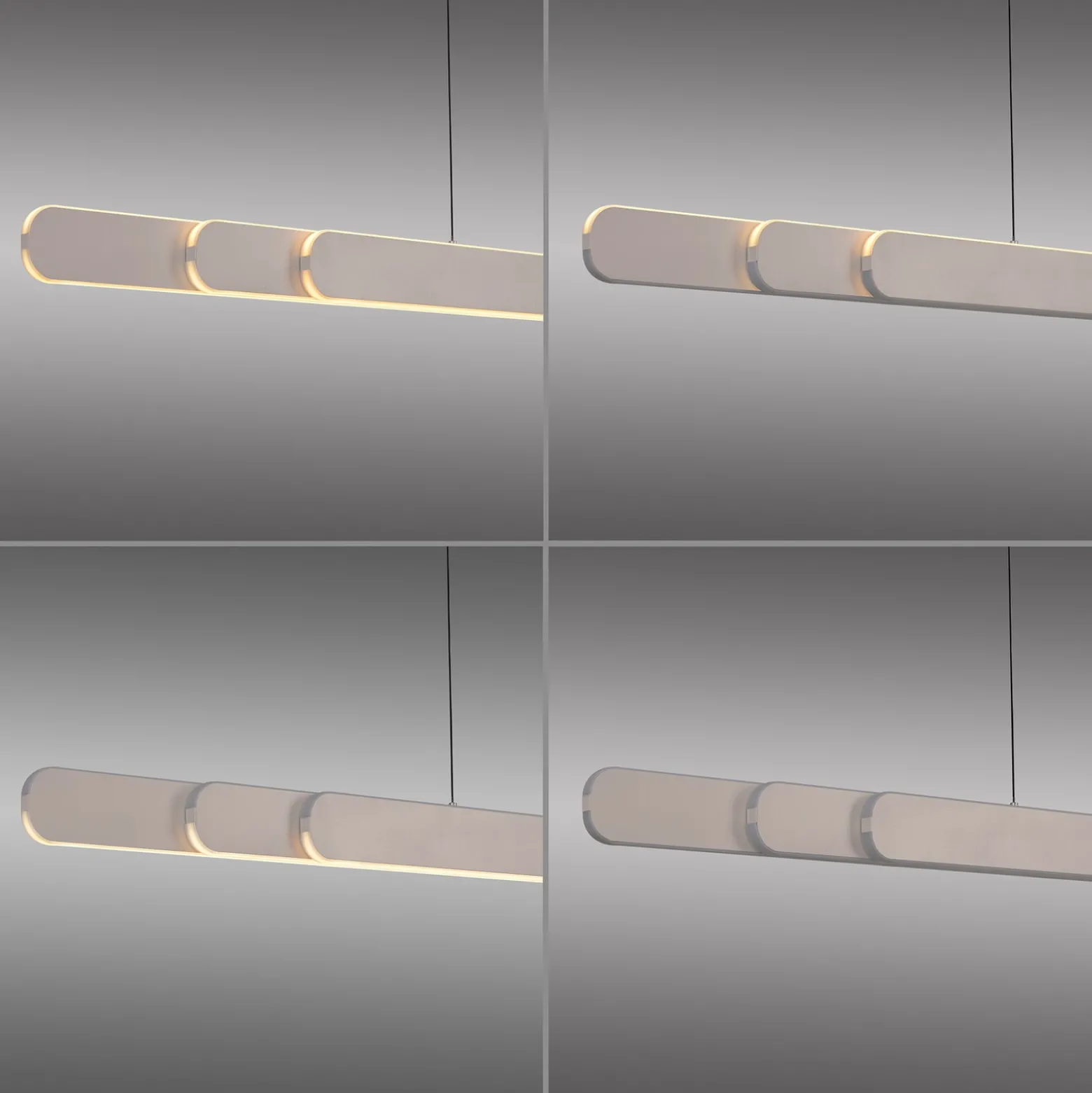 LED-riippuvalaisin ADRIANA ROUND, beige, pituus 160 cm, metalli, CCT