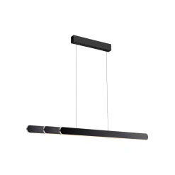 LED-riippuvalaisin ADRIANA ROUND, musta, pituus 160 cm, metalli, CCT