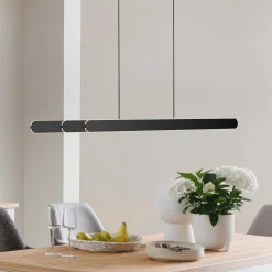 LED-riippuvalaisin ADRIANA ROUND, musta, pituus 160 cm, metalli, CCT
