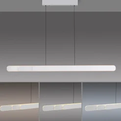 LED-riippuvalaisin ADRIANA ROUND, valkoinen, pituus 160 cm, metallia, CCT