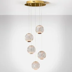 LED-riippuvalaisin Austral kulta/kirkas 5x, pyöreä