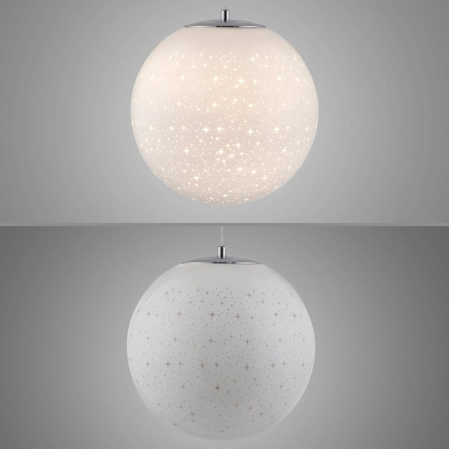 LED-riippuvalaisin Bolo lasivarjostin, tähtitaivas