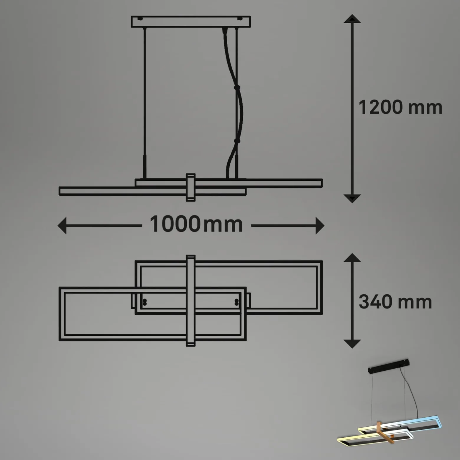 LED-riippuvalaisin 4768015 CCT, kaukosäädin