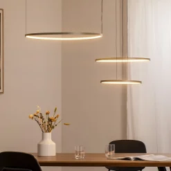 LED-riippuvalaisin CIRCOLO, oliivinvihreä, Ø 30/45/60 cm, 3-lamppuinen