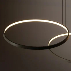 LED-riippuvalaisin CIRCOLO, oliivinvihreä, Ø 30/45/60 cm, 3-lamppuinen