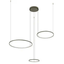 LED-riippuvalaisin CIRCOLO, oliivinvihreä, Ø 30/45/60 cm, 3-lamppuinen