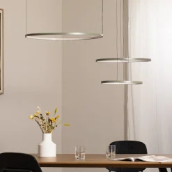 LED-riippuvalaisin CIRCOLO, oliivinvihreä, Ø 30/45/60 cm, 3-lamppuinen