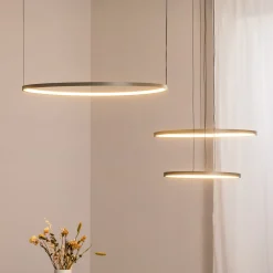 LED-riippuvalaisin CIRCOLO, oliivinvihreä, Ø 30/45/60 cm, 3-lamppuinen